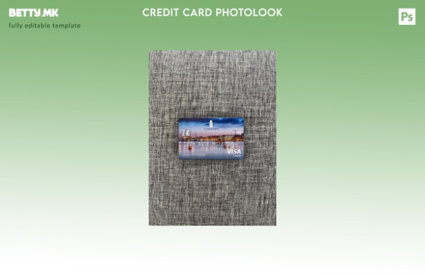 модерен стил Малта Ломбард банка виза класична картичка photolook преден шаблон